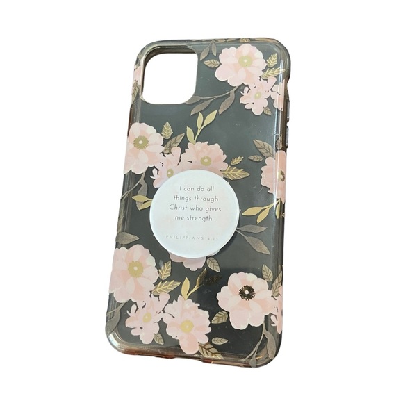 Floral Phone Cover with Pop-socket (iPhone 11) - Picture 1 of 6